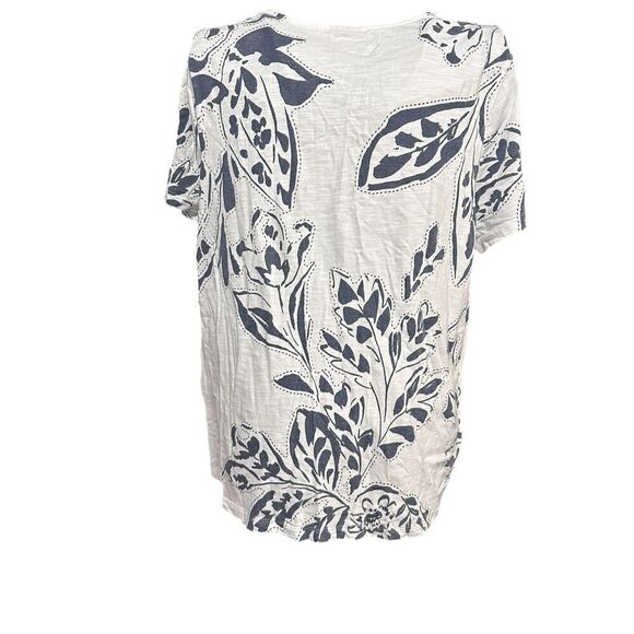 GREAT CONDITION WOMEN Chicos Embellished Floral Ivy Tee BLOUSE CHICO SZ 3(US SIZ - Picture 9 of 15